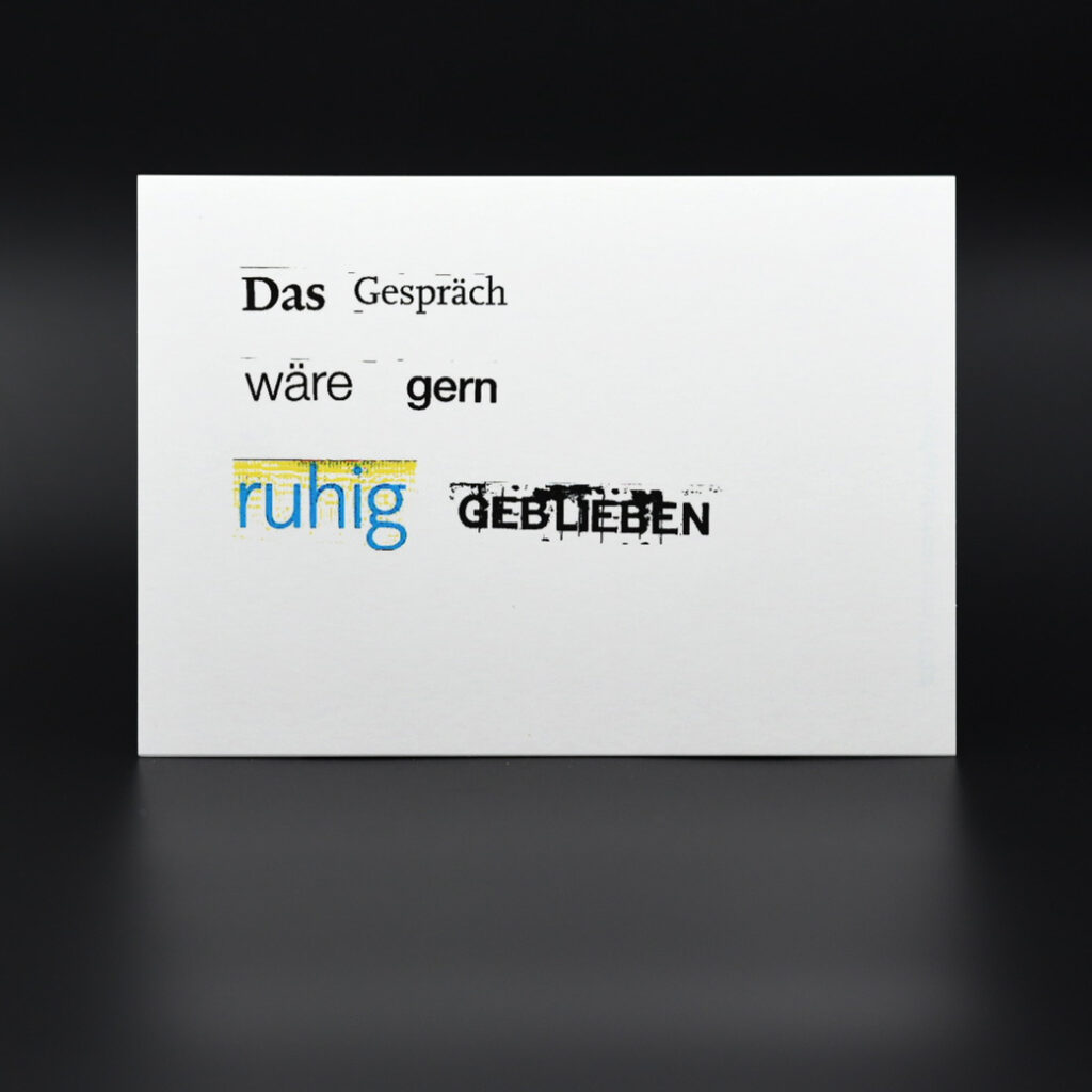 Das Gespräch wäre gern ruhig geblieben